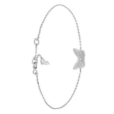 Bracelet Fossil En Argent Sterling 925 - Longueur 17-18 Cm, Occasion, Fermoir Mousqueton