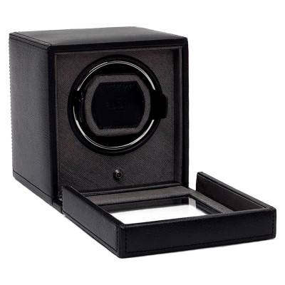 Black Single Watch Winder Cubs & Cubbies with Lid - Wolf 1834