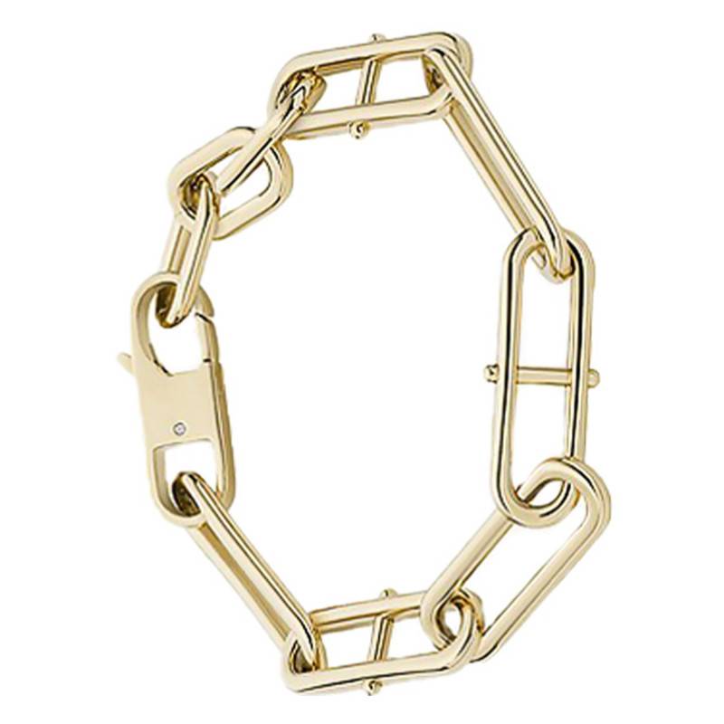 Heritage D-Link Gold Tone Steel Chain Bracelet, Length 16,50 cm to 19 cm - Fossil