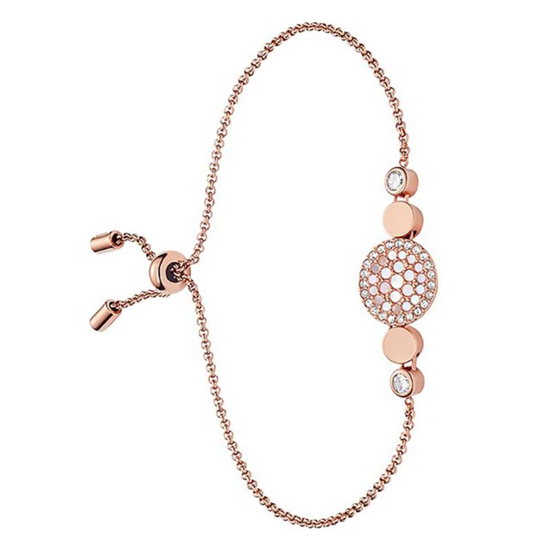 Mother-of-Pearl Disc Bracelet, Adjustable Length 16,50 cm - JF02905791 - Fossil