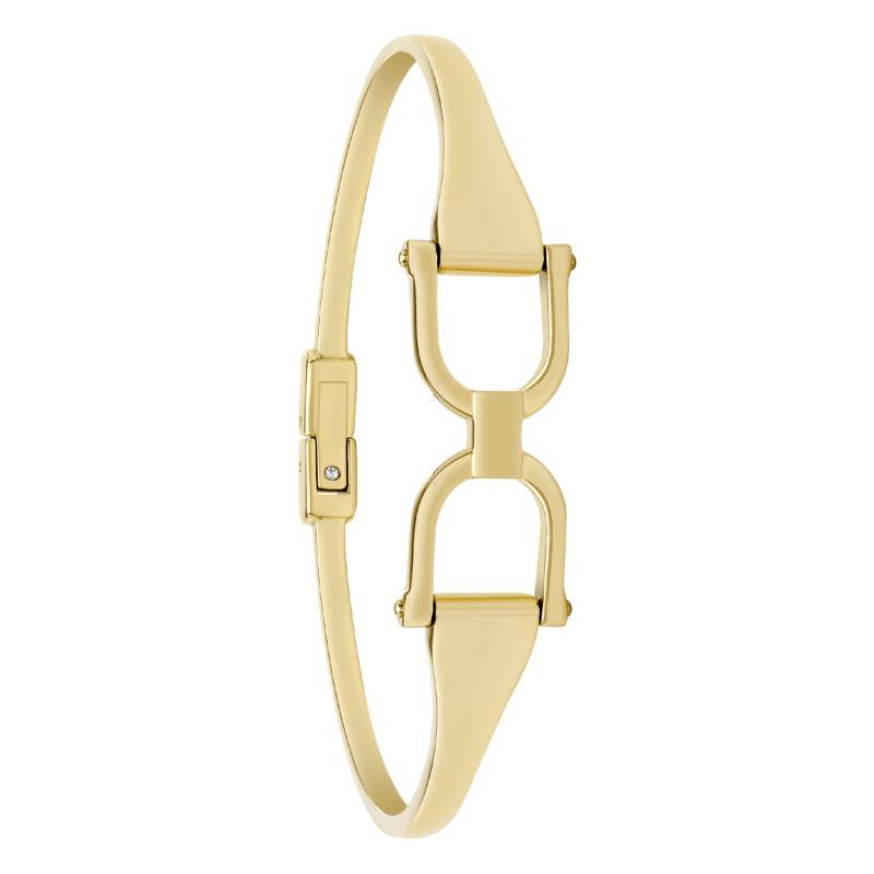 Heritage Gold-Tone Stainless Steel Bangle Bracelet, 6 cm Diameter - Fossil