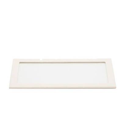 Couvercle en Verre et Cuir Blanc 435353 Vault - Wolf 1834