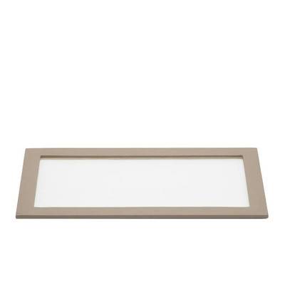 Couvercle en Verre et Cuir Gris 435365 Vault - Wolf 1834