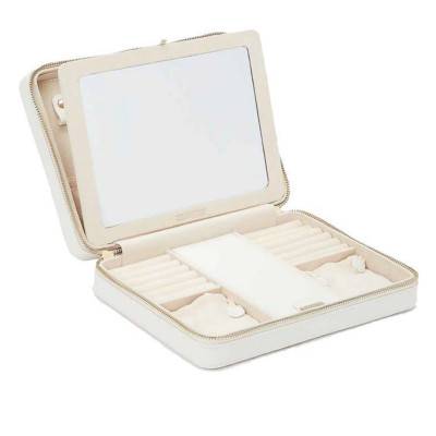 White Leather Maria Jewelry Box - Wolf 1834