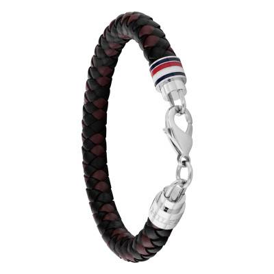 Tyson Two-Tone Steel & Leather Bracelet, Length 19 cm - 2790632 - Tommy Hilfiger