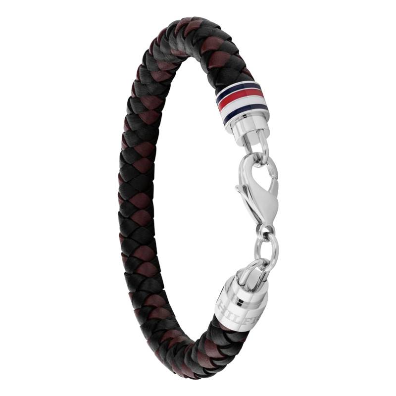 Tyson Two-Tone Steel & Leather Bracelet, Length 19 cm - 2790632 - Tommy Hilfiger