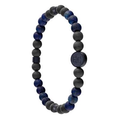 Bracelet TH85 Carbon en Acier Bicolore & Lapis-Lazuli, Longueur 19 cm Ajustable - 2790626 - Tommy Hilfiger