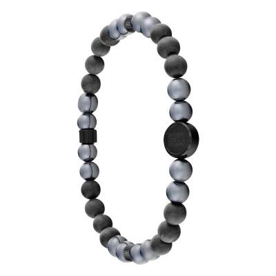 TH85 Carbon Black Steel & Hematite Bracelet, Adjustable Length 19 cm - 2790625 - Tommy Hilfiger