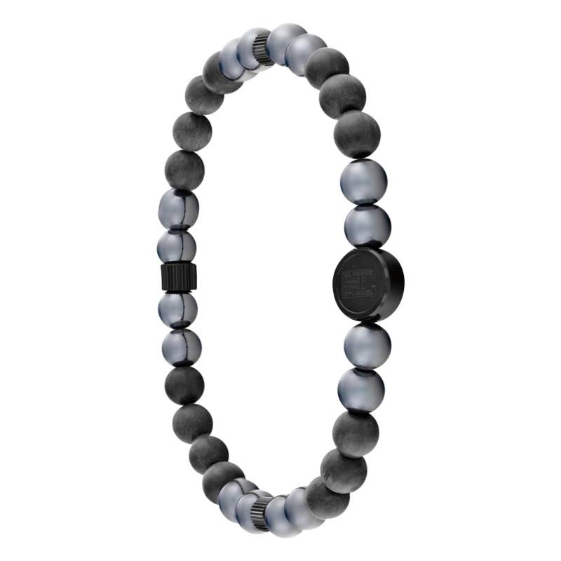 TH85 Carbon Black Steel & Hematite Bracelet, Adjustable Length 19 cm - 2790625 - Tommy Hilfiger