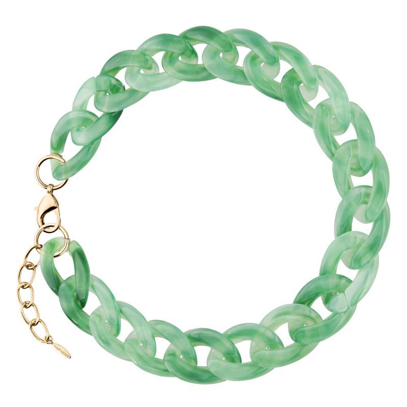 Jazzy Jade Acrylic Necklace, 42 to 52 cm - Hipanema