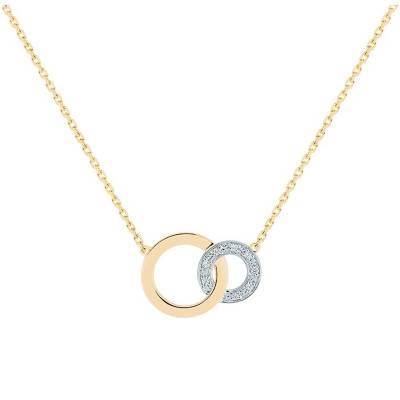 Collier Cercles Infini Diamant & 2 Ors 750, Longueur 42 cm - Joelli