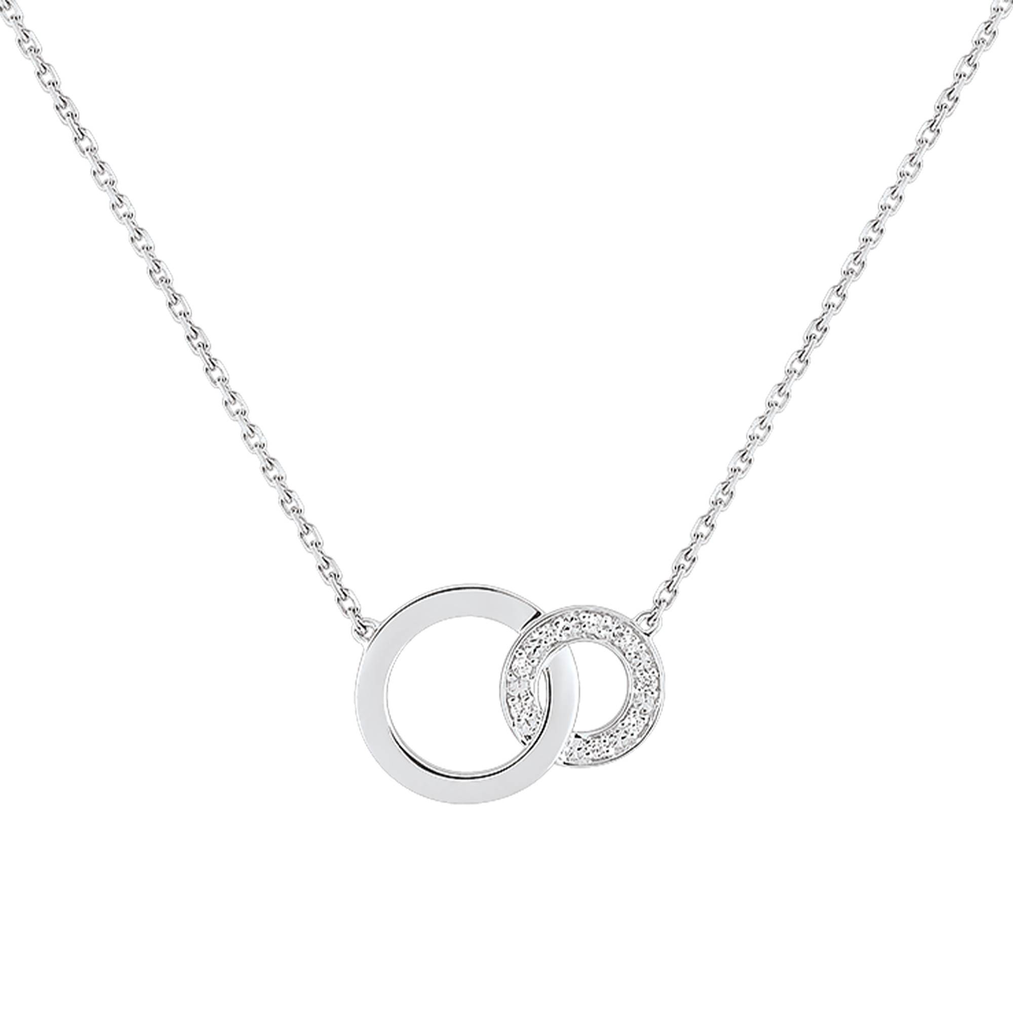 Collier Infini En Or Blanc 18 Carats Sertis De Diamants Naturels - Couleur G, Occasion