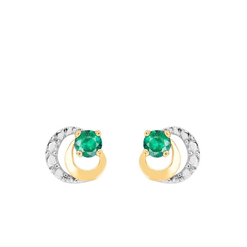 2-Gold 750 & Emerald Stud Earrings - Joelli