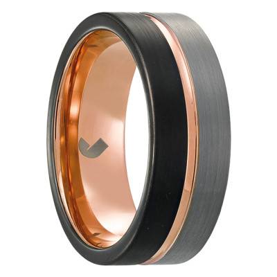 Bague Echo Tungstène Tricolore JH190004R - Jourdan Bijoux