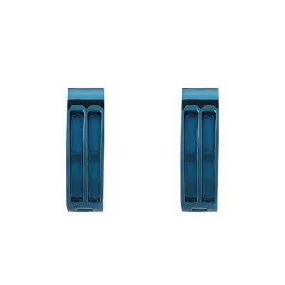 Blue Tilos Hoop Earrings, 10 mm Diameter - JH140003E - Jourdan Bijoux