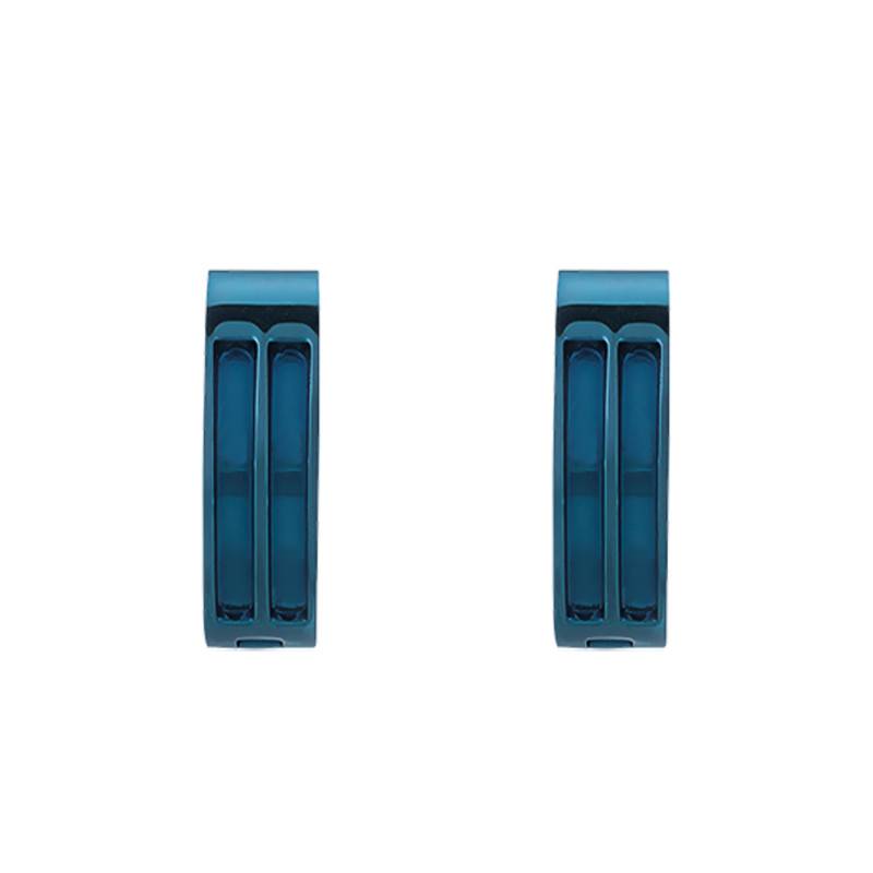 Blue Tilos Hoop Earrings, 10 mm Diameter - JH140003E - Jourdan Bijoux