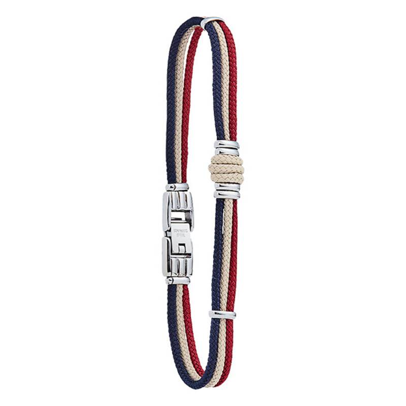 Steel and Cord Whitehaven Bracelet, Length 21 cm - FZ 180 H - Jourdan Bijoux