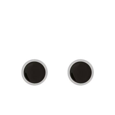 Steel Stud Earrings - EAS JH200005E - Jourdan Bijoux