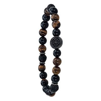 Tiger's Eye YASUR Bracelet, 7 cm Diameter - SU 943 H - Jourdan Bijoux
