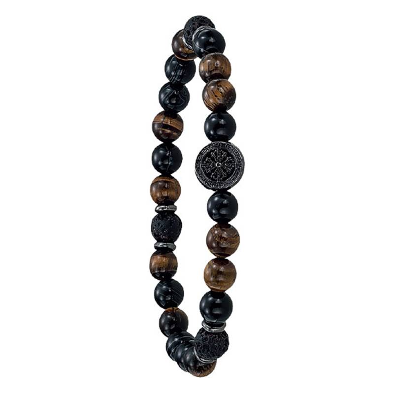 Tiger's Eye YASUR Bracelet, 7 cm Diameter - SU 943 H - Jourdan Bijoux