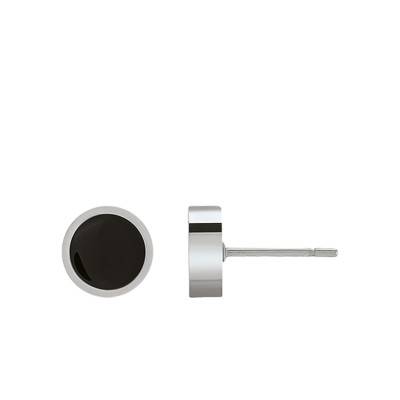 Steel Stud Earrings - EAS JH200005E - Jourdan Bijoux