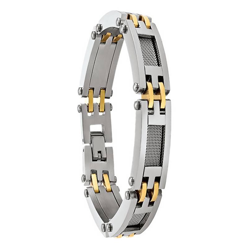 Steel Zéphir Bracelet, Length 19 cm to 21 cm - JH110020B - Jourdan Bijoux