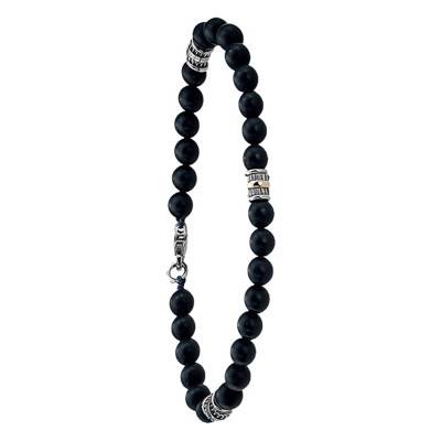 ETNA Steel, Gold & Graphite Bracelet, Length 19 cm - FZ 234 - Jourdan Bijoux