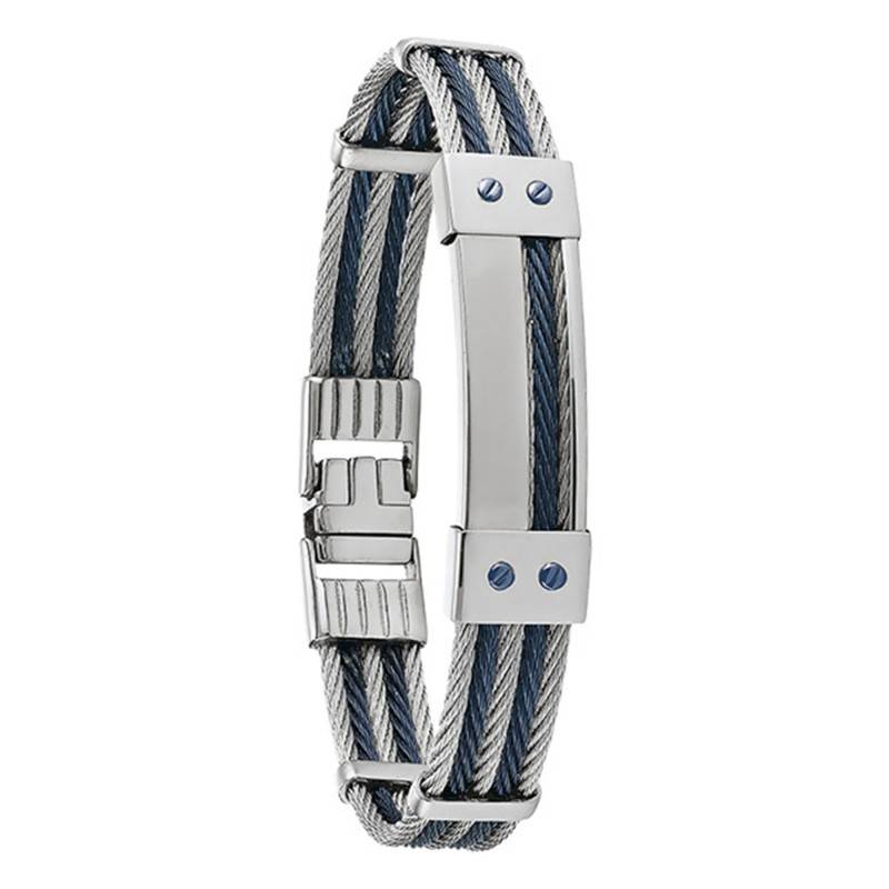 HERENS Gray and Blue Bracelet, 21 cm - MG 006 - H - Jourdan Bijoux