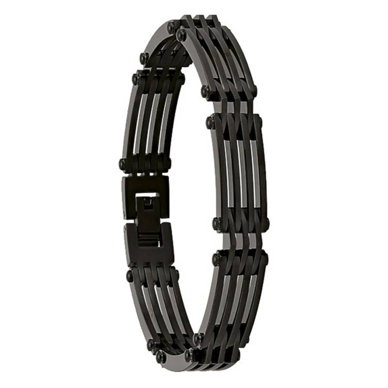 RIO Black Steel Bracelet, 22 cm - JH110005B - Jourdan Bijoux