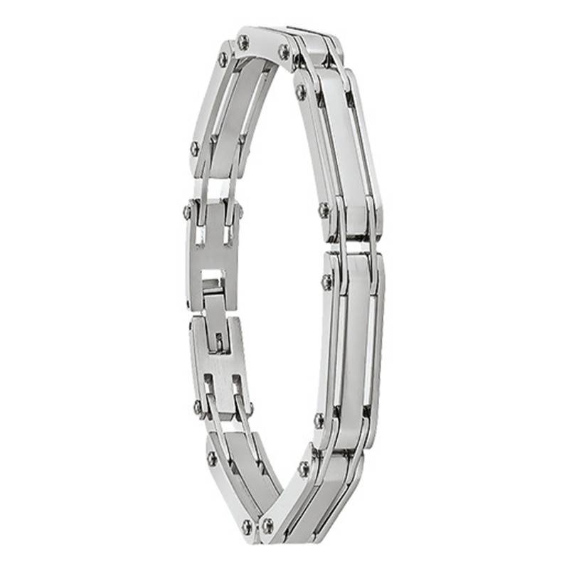 Steel EL CASTILLO Bracelet, Length 19 cm - JH110009B - Jourdan Bijoux