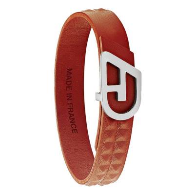 Bracelet CLOVIS, en cuir ajustable (CO 003), Longueur 19 cm - Jourdan Bijoux
