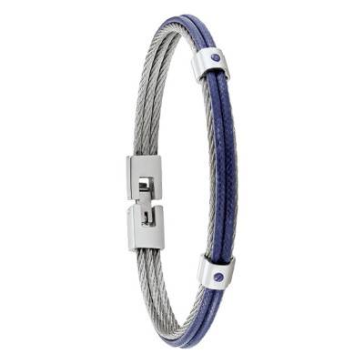 FUF Cable and Cord Bracelet, 21 cm Length - HB 035 H - Jourdan Bijoux