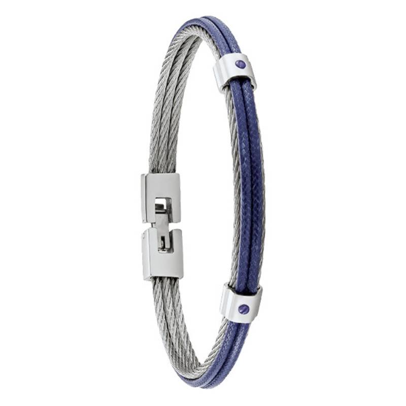 FUF Cable and Cord Bracelet, 21 cm Length - HB 035 H - Jourdan Bijoux