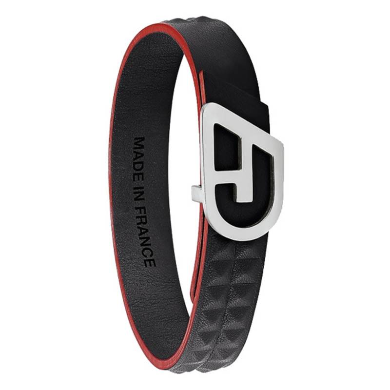 CLOVIS Leather Bracelet, Adjustable Length 19 cm - CO 002 - Jourdan Bijoux