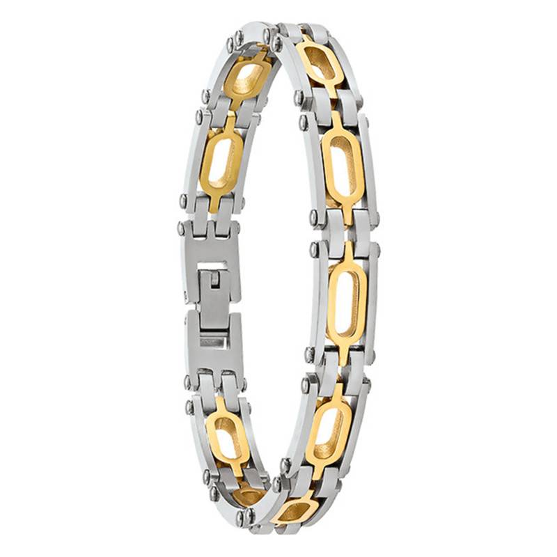 Steel Apollo Bracelet, Adjustable Length 19 cm to 21 cm - JH110016B - Jourdan Bijoux