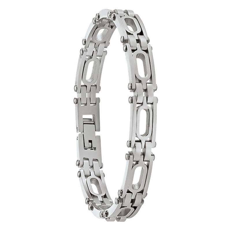 Steel Apollo Bracelet Adjustable Length 19 cm to 21 cm - JH110015B - Jourdan Bijoux