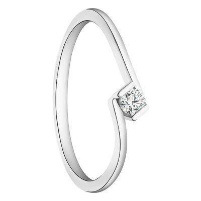 Caro 375/1000 White Gold Diamond Solitaire Ring - Juweel