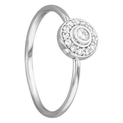 Bague de fiançailles Princesse Or Blanc 750 & Diamants - Juweel