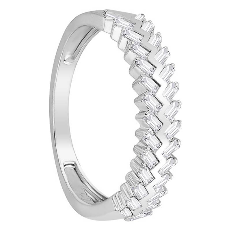 750/1000 White Gold & Diamond Standard Wedding Ring - Juweel