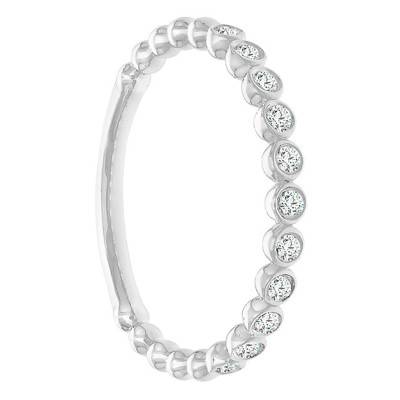 Alliance en Or Blanc 375 & Diamants - Juweel