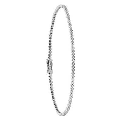 Bracelet Or Blanc 750 77 diamants 1,08 ct, Longueur 17,50 cm - Juweel