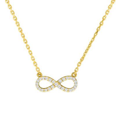 Collier Eternity Full Star Diamants & Or Jaune 750, 42 cm - Juweel