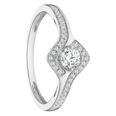 Bague de fiançailles Rosa Or Blanc & Diamants - Juweel