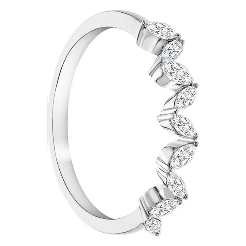 Standard Marquise 375 White Gold & Diamond wedding ring - Juweel