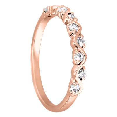 Alliance Serpentement en Or Rose 750 & Diamants - Juweel