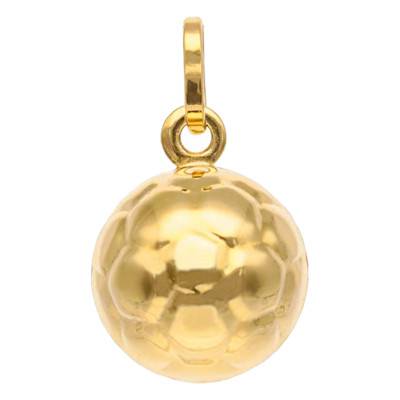 Pendentif ballon de foot Or Jaune 750 - Emanessence
