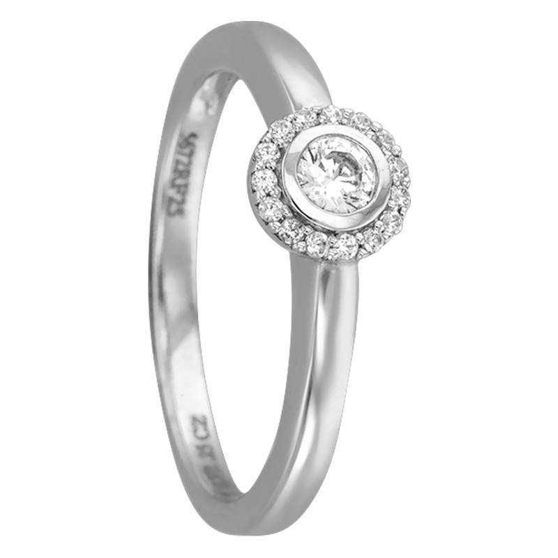750/1000 White Gold Diamond Solitaire Ring, 0.25 ct - Kundan