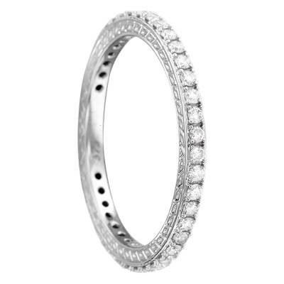 Alliance Sarasvatî en Or Blanc 750 & Diamants - Kundan
