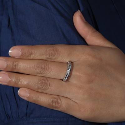 Bague Kâveri Or Blanc et Diamants 0.25 ct - Kundan