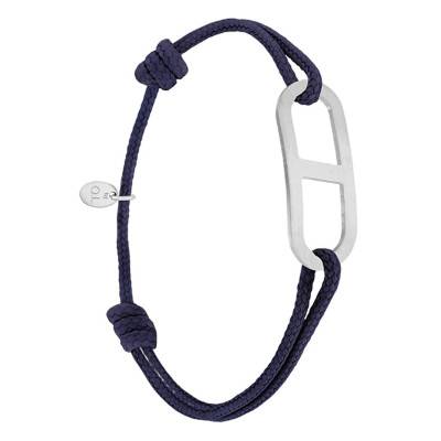 Bracelet gaby GM encre & argent brossé, Largeur 2,00 mm - L'Avare by Olivier Lafond